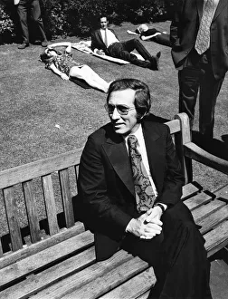 Popular American singer Andy Williams enjoys the London sunshine in the Embankment