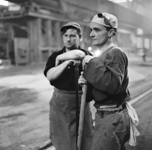 Port Talbot steel works. West Glamorgan, Wales. 30th April 1965