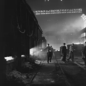 01030 Prints: Port Talbot steel works. West Glamorgan, Wales. 30th April 1965