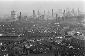 01030 Prints: Port Talbot steel works. West Glamorgan, Wales. 30th April 1965