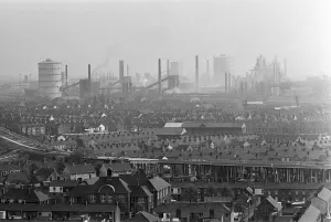 01030 Prints: Port Talbot steel works. West Glamorgan, Wales. 30th April 1965