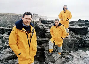 01504 Prints: The Porthcawl Lifeboat crew Left to right: Stuart Roberts, Senior Helmsman