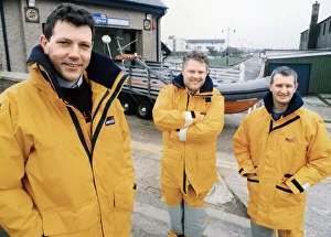 Men Only Prints: Porthcawl lifeboat crew left to right: Stuart Roberts (senior helmsman)