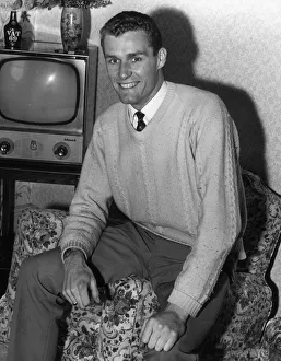 Sets Prints: Portrait of Burnley reserve goalkeeper Jim Furnell at his home before starting in