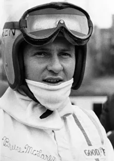 00755 Prints: Portrait of Formula One motor racing driver Bruce McLaren. July 1968
