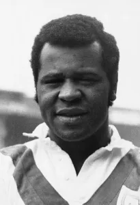 Portrait of Salford Red Devils rugby league player Colin Dixon