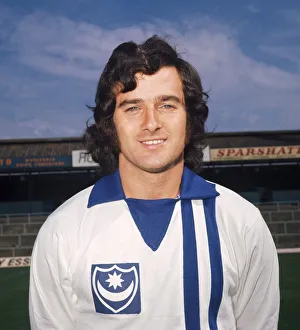 00272 Prints: Portsmouth player Norman Piper poses on the pitch at Fratton Park. August 1973