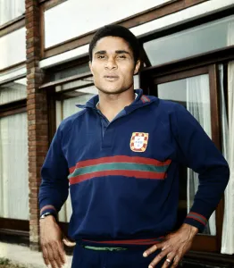 Portugal footballer Eusebio in England during the World Cup tournament July 1966