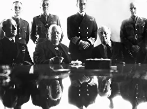 Minister Prints: Posing for the camera of history: British Prime Minister Winston Churchill