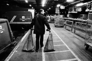 Royal Mail Prints: Post office workers sorting the Christmas mail at Coventry Sorting Office
