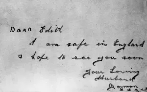 Communication Prints: A postcard sent home to his wife by a young British soldier of the British Expeditionary