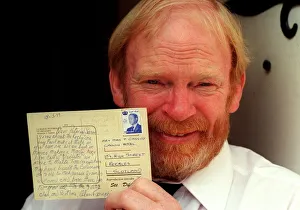 The postcard sent to Peter and Susan Cassidy at the Crown Hotel in Peebles from Actor