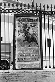 Traditional Prints: A poster advertising the Seville Fair. Seville, Spain. April 1966