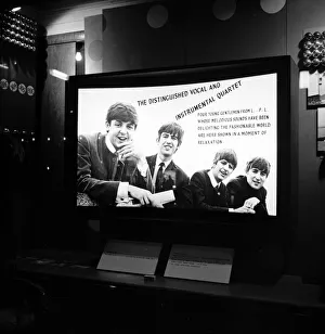 Poster of The Beatles pop group March 1964 Paul McCartney, George Harrison
