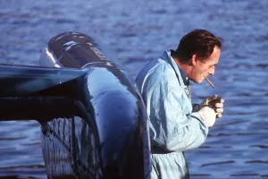 00182 Prints: Power boat racer Donald Campbell who was killed in his boat Bluebird