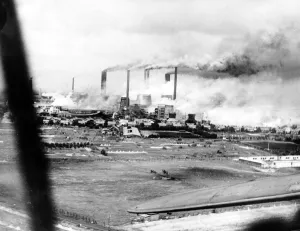 Power Station at Knapsack near Cologne in Germany photographed from a Bristol Blenhein
