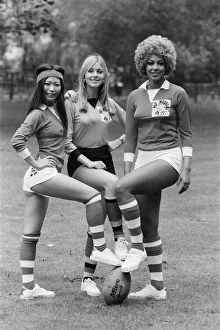 Practice ahead of the rugby match between actresses and models sponsored by The Put