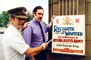 Recruitment Prints: The pre 1914-18 War army recruitment sign recovered from a dene is to go on show at a