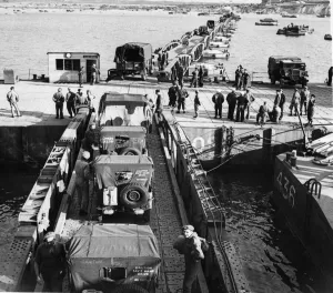Two pre-fabricated Ports, each as big a a Gibraltar were manufactured in Britain in