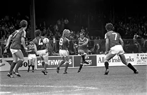 Pre Season Friendly. Glentoran v Manchester United. August 1982 MF08-19-027