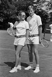 Logo Prints: Pre Wimbledon at the Hurlingham Club. Unisex fashions by Fred Perry