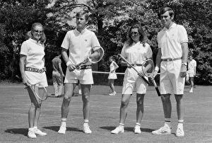 00779 Prints: Pre Wimbledon at the Hurlingham Club. Unisex fashions by Fred Perry