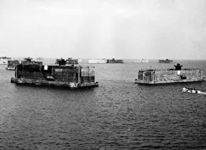 Two Prefabricated Ports, each as big as Gibraltar were manufactured in Britain in