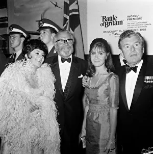 Premiere of The battle of Britain. Stars arriving for the premiere