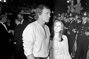 Premiere of the film Midnight Cowboy'Richard Harris escorting Ann