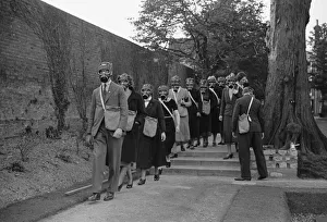 Gas Masks Prints: Preparations for war. ARP wardens and members of the general public seen here during a