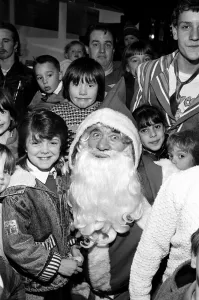 Presents for all... Santa Claus took time out from his busy schedule to pop in
