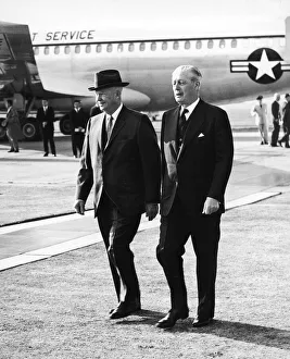 President Dwight D Eisenhower flew from London Airport to Paris