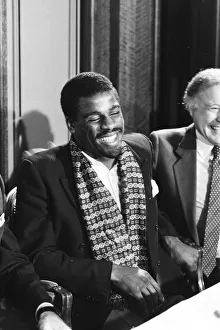 Press conference, Errol Christie against Mark Kaylor 18th October 1985