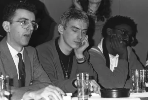Musicians Prints: A press reception was held at the Odeon Cinema in Birmingham before the Red Wedge Tour