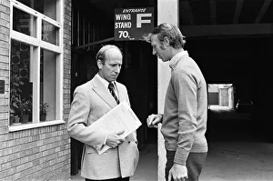 Brothers Prints: Preston North End F. C. manager Bobby Charlton with his brother Jack Charlton. 1973