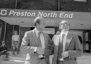 Preston North End manager Bobby Charlton with his new signing