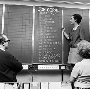 Prices for the 1966 World Cup tournament in England are quoted by bookmakers Joe Coral