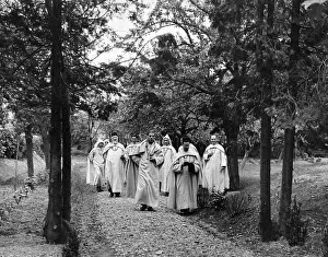 Middlesex Prints: Priests in Arabian dress. New monastery of the White Fathers at Heston, Middlesex