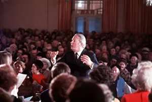 Prime Minister Edward Heath conducting Broadstairs annual carol concert in 1971