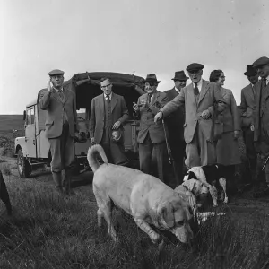 Land Rover Prints: The Prime Minister Harold Macmillan getting away from it all with a spot of moorland