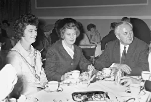 01071 Prints: Prime Minister Harold Wilson (1916 - 1995) seen here with his wife Mary