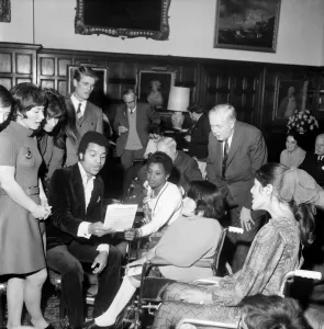 Prime Minister Harold Wilson seen here with his wife Mary atttending a carol concert