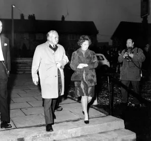 The Prime Minister Harold Wilson speaking at Prescot Labour Club (Lancs) Dinner