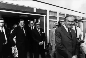 Prime minister James Callaghan with his chancellor Denis Healey