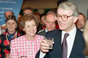 Prime Minister John Major and his wife Norma at the Ideal Home Exhibition, Earls Court