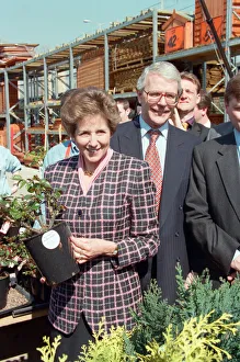 Prime Minister John Major and wife Norma pictured visiting B&Q during the general
