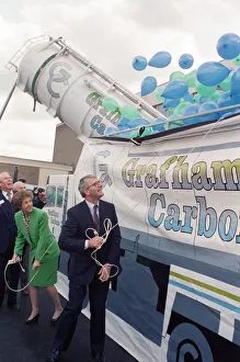 Prime Minister John Major and his wife Norma visiting Grafham Water Processing Plant