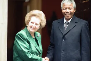 01301 Prints: Prime Minister Margaret Thatcher at 10 Downing Street with President of South Africa