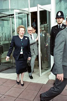 Prime Minister Margaret Thatcher at the Conservative Party Conference, Brighton