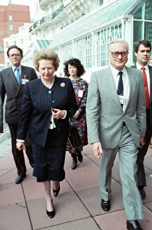 Prime Minister Margaret Thatcher at the Conservative Party Conference, Brighton
